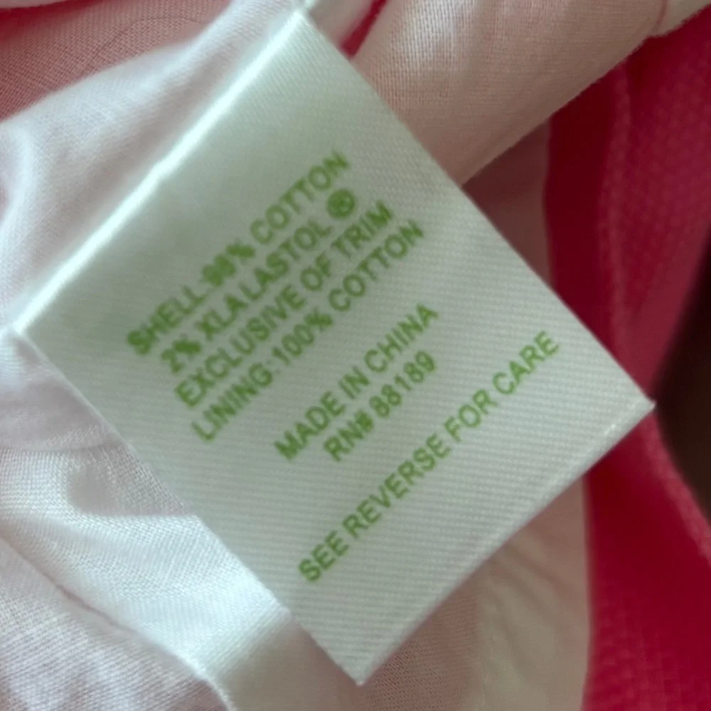 Lilly Pulitzer cotton strapless shift dress with lace detail womens 6 - Picture 7 of 7